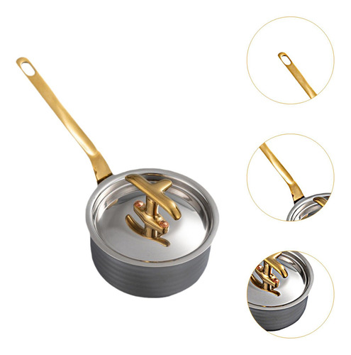 Mini Cacerola De 8 Cm De Acero Inoxidable Para Calentar