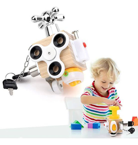 Brinquedo De Aprendizagem Educacional Cubo Ocupado Cor A