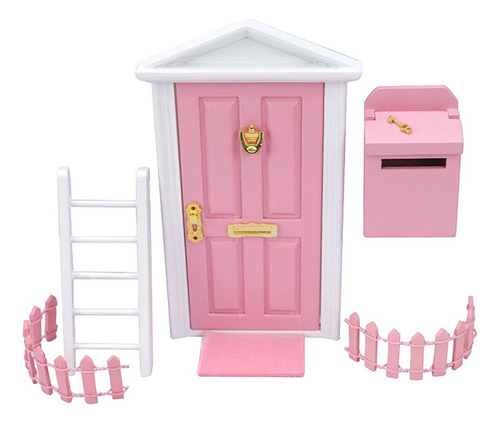 1:12 Muebles De Casa De Muñecas De Madera En Rosa