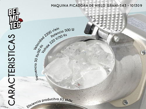 Trituradora Picadora Hielo Granizadora Gastronomia Comercial