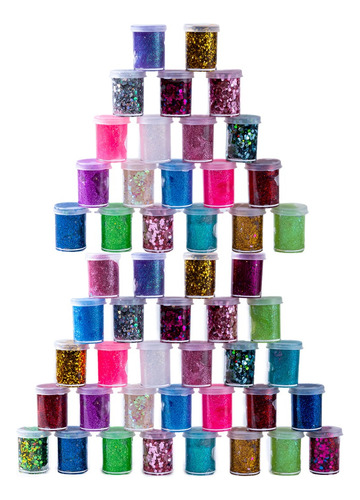 Glitter En Gel X50 Potes Varios Colores Para Rostro Cuerpo