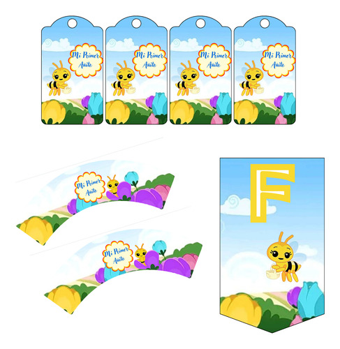 Kit Imprimible Cumpleaños,abejita Chiquitita Personalizable