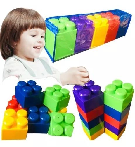 Mega Blocos de Encaixe, Blocos de Montar Infantil com Bolsa Plastica e -  Imagine Brinquedos