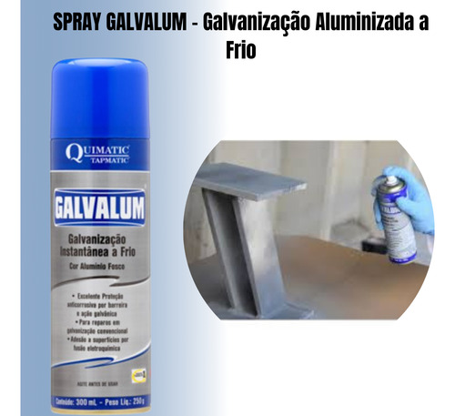 Spray Galvanizacao Aluminizada A Frio Galvalum 300ml Dn1 T