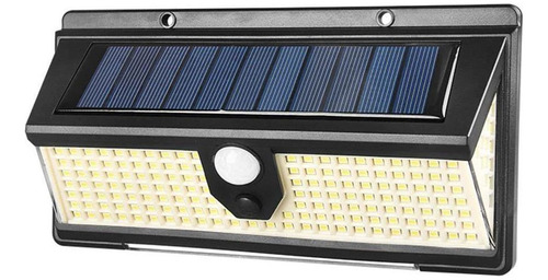 Foco Solar 120 Led Para Pared Exterior Patio Jardín Entrada 