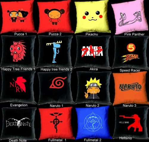Imagen 5 de 10 de Almohadones Estampas Comic Animé Naruto Pucca Batman X-men
