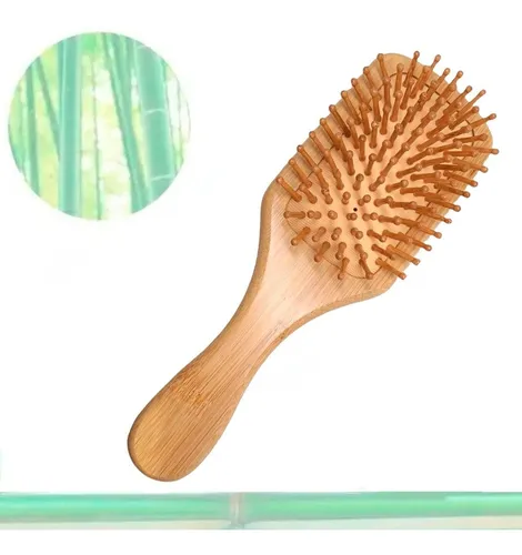 Cepillo de Madera de Bambú Natural para Cabello – Semillas de Vida