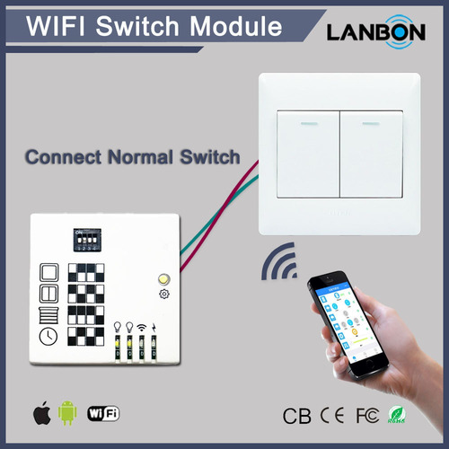 Imagen 3 de 6 de Modulo Wifi Lanbon Smart Inteligente Casa Domotica Oculto