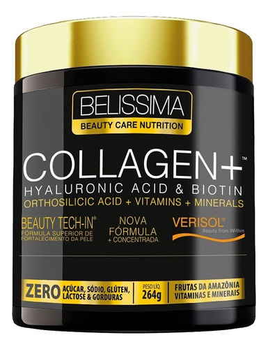 Collagen + Hyaluronic Acid E Biotin (264g) - Sabor: Morango Morango