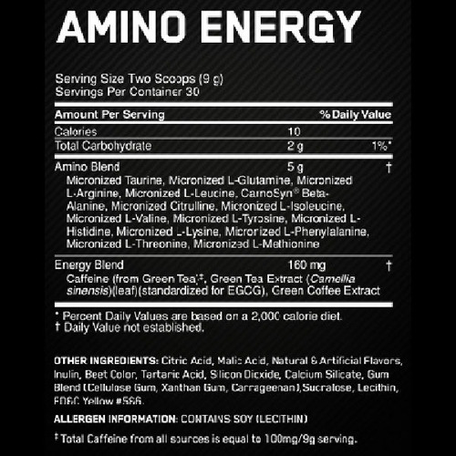 Suplemento en polvo Optimum Nutrition Essential Amin.o. Essential Amin.o. Energy aminoácidos sabor concord grape en pote de 270g