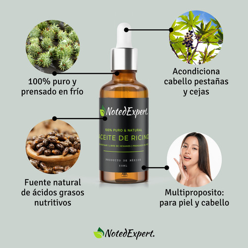 Noted Expert Aceite De Ricino 100% Orgánico Castor Oil