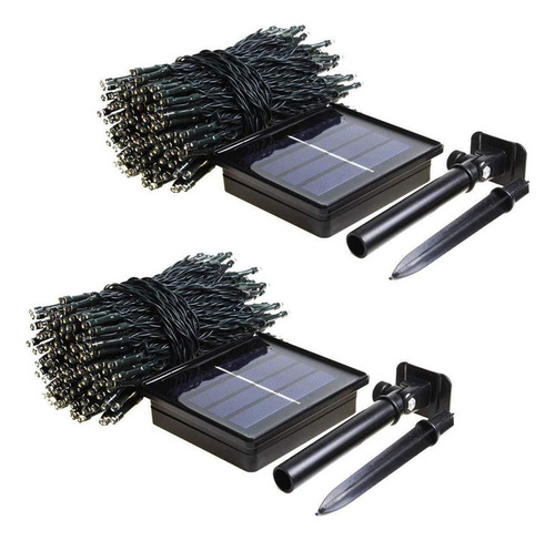 - - 8 Modos De Luces Solares Impermeables De Navidad 200 Led