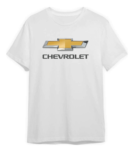 Remera Blanca Sublimada Personalizada Chevrolet