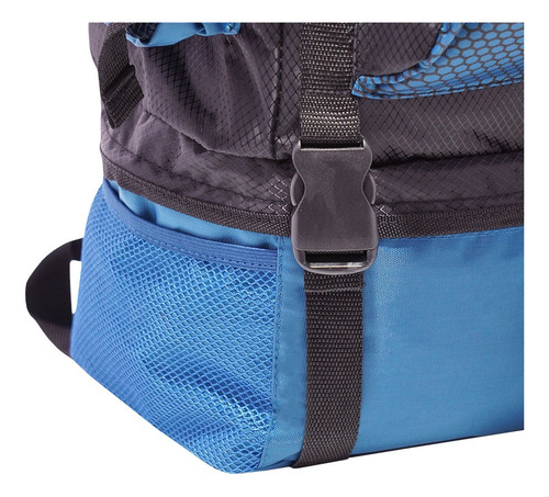 Mochila Mochilero Lsyd Grande Camping Pro Trekking 70 Litros Color Verde Diseño De La Tela Liso