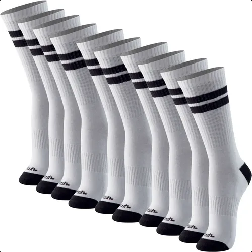 Kit 5 Pares Meias Mash Cano Alto Esportivas Academia Algodão