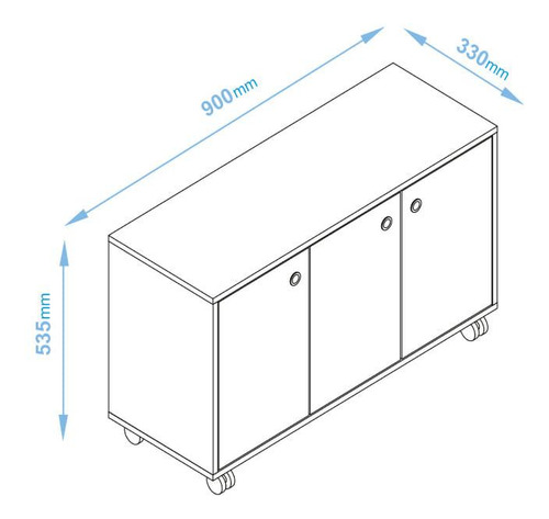 Nicho Organizador Infantil Com 3 Portas 1 Prateleira Mdp