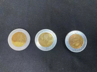 Monedas 20 Y 5 Pesos Tenochtitlán Revolución Centenario