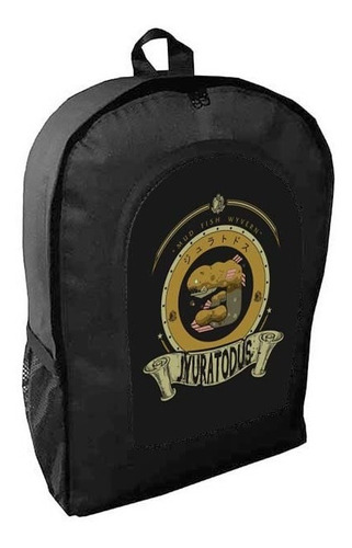 Mochila Negra Monster Hunter Rise Game Adulto / Escolar F16