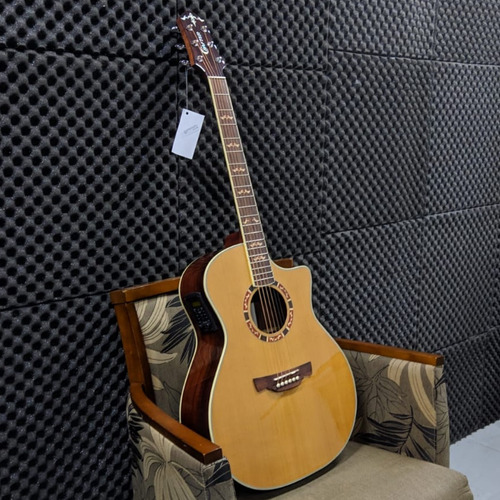 Imagem 3 de 10 de Violao Crafter Stg G-18ce Eletroacústico Solid Cedro Bag