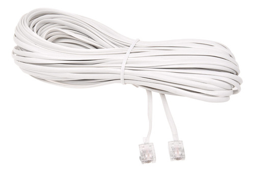 Cable Blanco Macho 6p2c Rj11 Para Teléfono, Fax Y Módem, 14