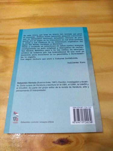 Imagen 2 de 2 de Rodolfo Walsh No Escribió Operación Masacre - Hernaiz - 17g