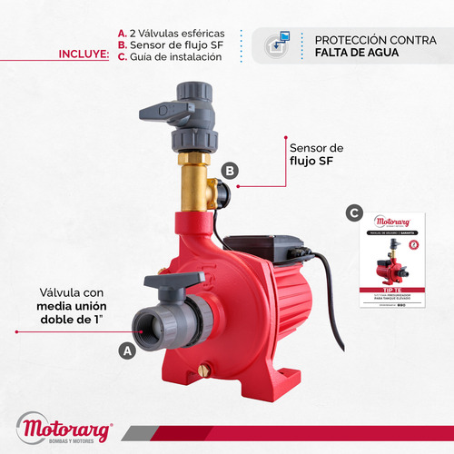 Imagen 5 de 12 de Bomba Agua Presurizadora Motorarg - Tip Te 20 0.75 Hp