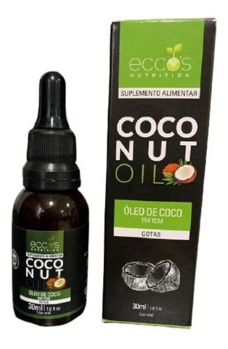 Imagem 1 de 1 de Suplemento Alimentar Eccos Coconut Oil 30ml