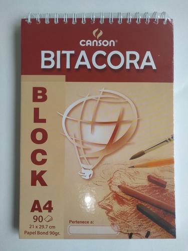 Bitacora Canson A4 90g X 90 Hojas