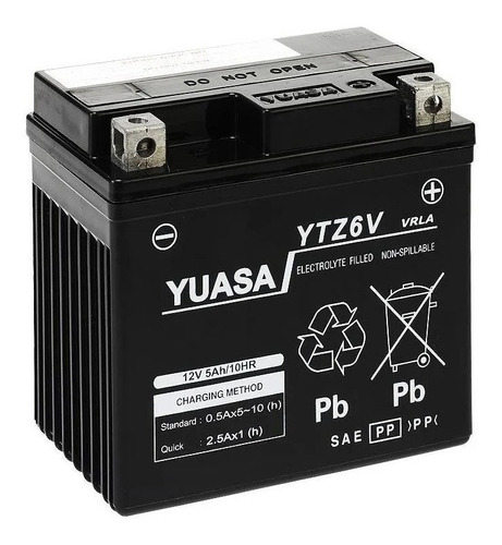 Bateria Yuasa Ytz6 V = Ytx5l Bs Gel Honda Cg New Titan 150