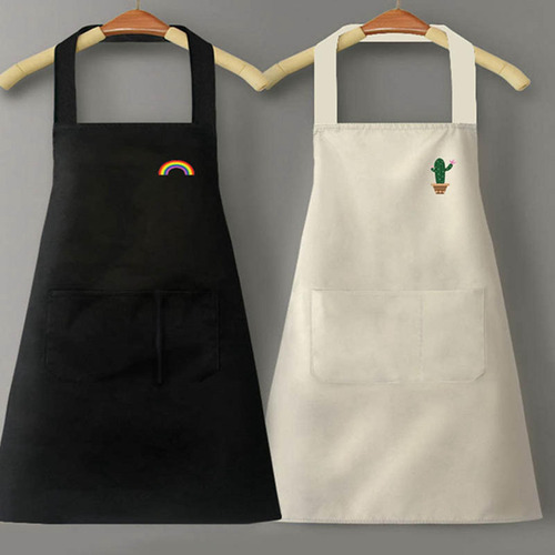 Delantal De Cocina Con Bolsillos Ajustables Para Barbacoa De