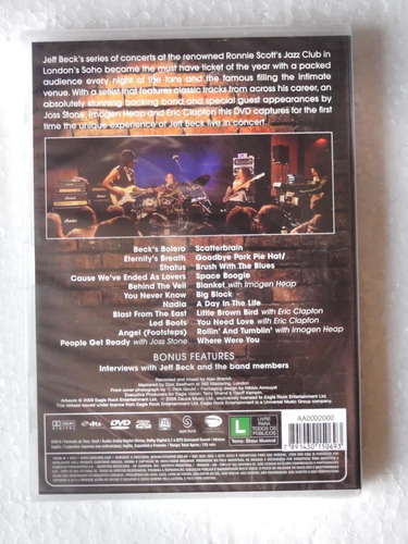Imagem 2 de 2 de Dvd Jeff Beck Performing This Week Live Ronnie Scott Lacrado