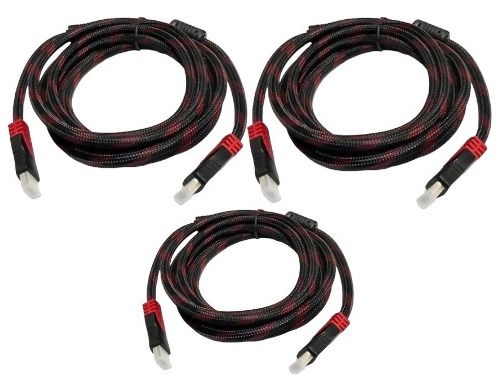 Kit De 3 Piezas Cable Hdmi Full Hd 5 Mts Xbox Pc Pantalla /e