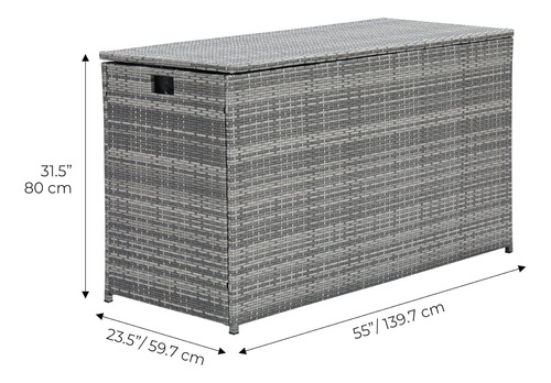 Caja De Almacenamiento De Mimbre De Ratán Resistente A La In