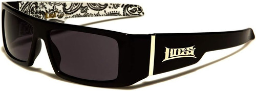 Patrón De Pañuelo Blanco Locs Shades, Negro, Mediano