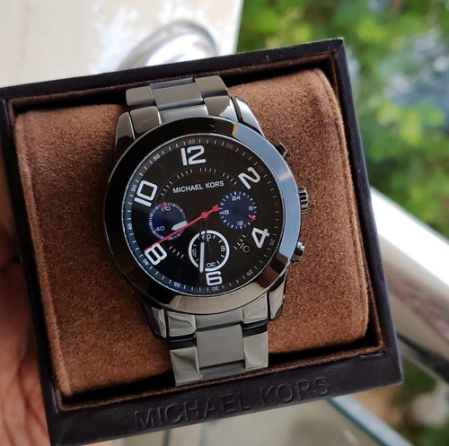 Relógio Michael Kors Mk8291 Mercer Orig Chron Anal Black