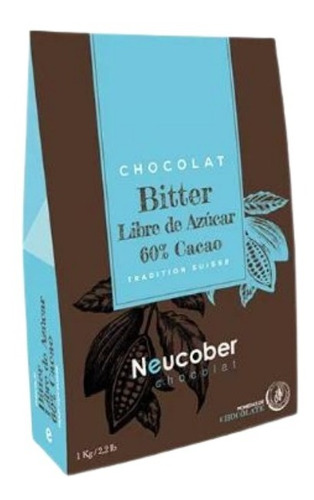 Chocolate Fino Neucober 60% Cacao Sin Azúcar/gluten - 1 Kilo