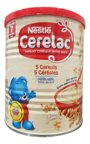 Nestle Cerelac - 5 Cereales Con Leche, 14.11oz