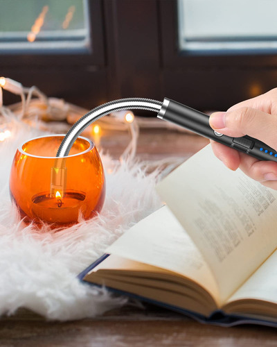 Vehhe Encendedor Electrico,encendedor Cocina Velas, Con Flexible Arco Largo,encendedor Usb Recargable Adecuado Para Velas Cocina Camping Barbacoa