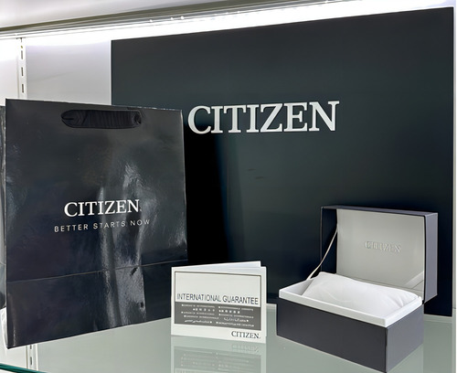 Reloj Citizen Hombre Eco Drive Cuero Aw123611a Color de la malla Negro Color del bisel Plateado Color del fondo Blanco