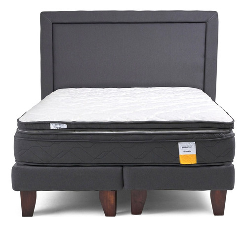 Cama Europea Pillow Top + Topper + Respaldo King