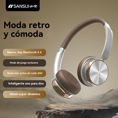Auriculares Bluetooth Retro Sansui Dt11, Modo Anc De -45 Db