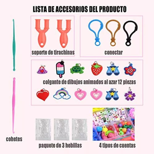 Kit Para Hacer Pulseras De Elástico 23 Colores 1500+ Uds