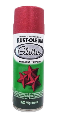 Aerosol Glitter Brillantina Rojo Rust-oleum 440 Ml Sibaco