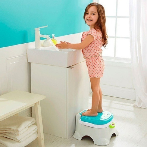 Pelela Banquito Adaptador 2 En 1 Sonido Fisher Price Niños Color Celeste