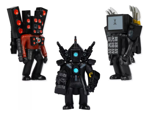 Set 3 Mini Figuras Skibidi Toilet Titan Colletion Series One
