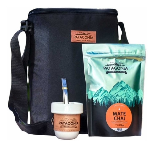 Imagen 2 de 6 de Set Matero Patagonia - Bolso + Mate + Bombilla + Yerbas