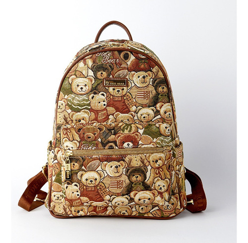 Mochila Para Adolescentes Con Diseño De Oso Lindo, Llena De