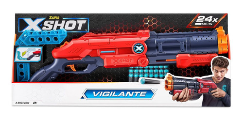 Escopeta Pistola Lanza Dardos X-shot Vigilante Rojo