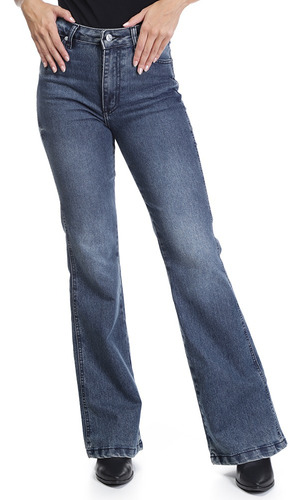 Calça Country Feminina Wrangler Jeans Flare Sally Wf2052