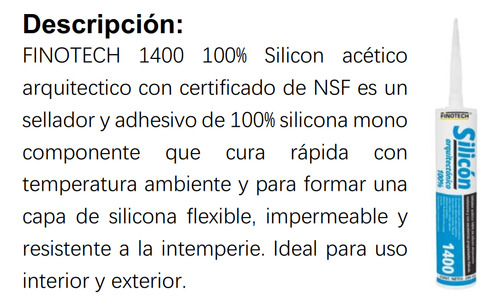 Silicon Acetica 100% Arquitecnico X24-finotech 1400-transp.